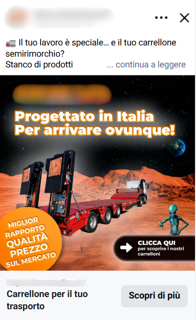 Esempio di inserzioni utilizzate