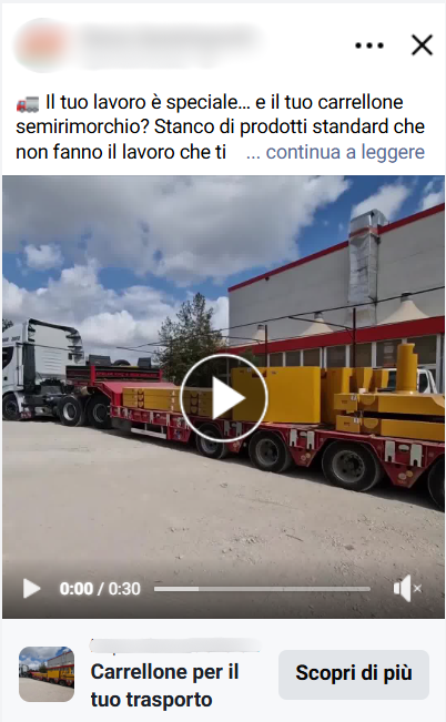 Esempio di inserzioni utilizzate